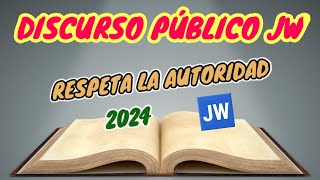 EL CUERPO GOBERNANTE DESEA QUE RESPETEMOS LA AUTORIDAD DISCURSO JW TESTIGOS DE JEHOVÁ JWORG [upl. by Trakas960]