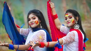 Dhim Tana Cover Dance  Mone Rong Legeche Basanta Eseche Dance Performance  Folk Creation [upl. by Nwahsram]