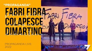 Fabri Fibra Colapesce Dimartino  Propaganda Live [upl. by Clarissa]