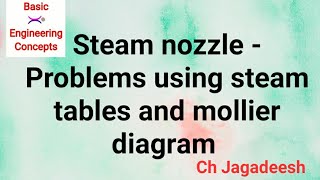 Steam nozzles using mollier diagram [upl. by Ioves]