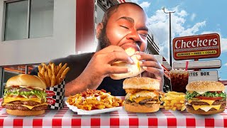 Eating at The BIGGEST Checkers in The World Huge [upl. by Trilley]