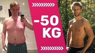 Abnehmen  Fitness Transformation Dennis hat 50 kg abgenommen Vorher amp Nachher [upl. by Ertsevlis]