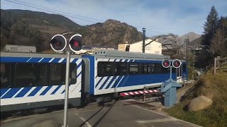 Paso a nivel Ribes de Freser 44 E  Railroad crossing [upl. by Killion]