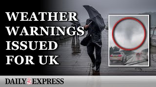 Tornadoes seen across UK as floods expected from heavy rainfall [upl. by Gnaoh]