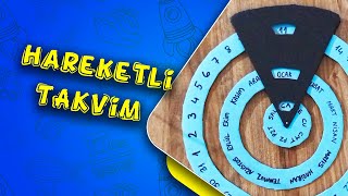 Hareketli Takvim  Duvar Takvimi  Anaokulu  İlkokul Etkinliği [upl. by Anitsyrk]