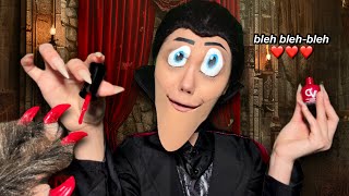 ASMR Count Dracula does your nails 🥀 relaxing manicure you’re a monster [upl. by Ardnaxila]