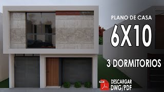 Plano de casa de 6x10 metros [upl. by Imeaj114]