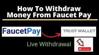 How to withdraw from faucetpay to trust wallet  Live withdrawal [upl. by Kerwin]