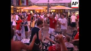 England and German fans in scuffles after Germany win  adds arrests [upl. by Spark305]