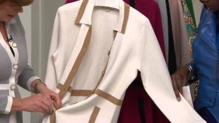 Liz Claiborne New York Sweater Coat with Contrast Trim with Pat JamesDementri [upl. by Martres359]