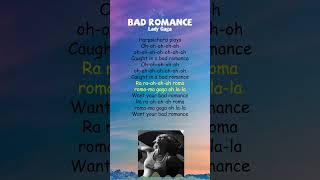 Lady Gaga  Bad Romance Lyrics shorts [upl. by Damek397]