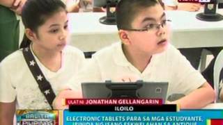 BP Electronic tablets para sa mga estudyante ibinida ng isang eskwelahan sa antique [upl. by Otreblada26]