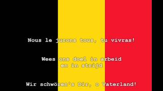 National Anthem of Belgium Instrumental with lyrics [upl. by Terri]