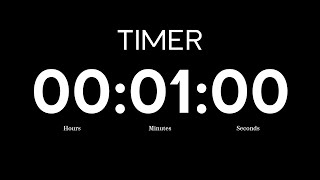 Timer 1 Minute Without Alarm And Without Music  Timer 60 Seconds No Sound [upl. by Eugenio397]