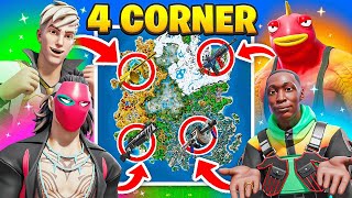 The MYTHIC 4 CORNER VAULT Challenge in Fortnite [upl. by Torey]