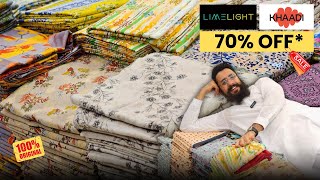 Limelight  Khaadi  Top 10 Pakistani Brands At 70 Off  Big Discount  Branded Cut Pieces [upl. by Brunhild]