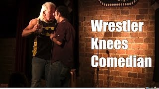 Wrestler Knees Comedian in the Balls [upl. by Taddeo]