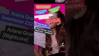 Ariana Grande Roblox ID Codes 2024 Song  Music IDs [upl. by Aihsad]