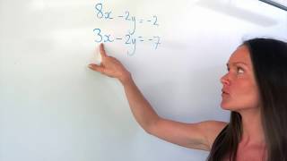 The Maths Prof Solve Simultaneous Equations part 1 by elimination [upl. by Echo]