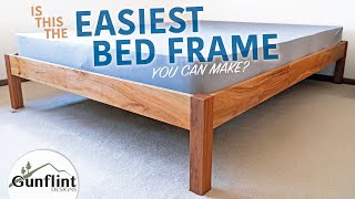 Super Simple Queen Bed Frame  DIY In A Day [upl. by Enyad]