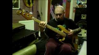 EBS Stanley Clarke bass wah with Boss OC2 on 77 Fender Jazz bass Funkout [upl. by Navak]