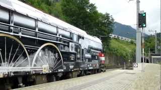 JubiläumsTaurus 1216  020 quot175 Jahre ÖBBquot and Railjet 564 in Feldkirch in HD [upl. by Halona]