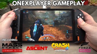 ONEXPLAYER Review Gameplay Video  Nine Great AAA Windows 10 games on this Gaming Handheld PC [upl. by Eldwon553]