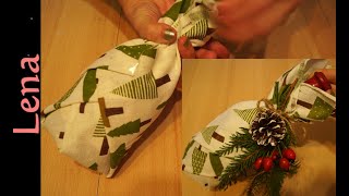 Flasche als Geschenk zu Weihnachten  Verpacken mit Naturmaterialien [upl. by Arlina953]