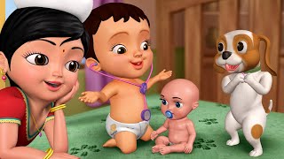 Chitti Aduttidane Doctor Doctor  Playing with Toys  Kannada Rhymes amp Kids Cartoons  Infobells [upl. by Annodas]