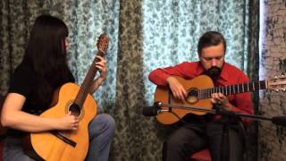 Ievan Polkka traditional finnish tune guitar duo [upl. by Rowan131]