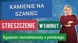 Kamienie na szaniec streszczenie na egzamin ósmoklasisty w 5 minut [upl. by Aelaza]