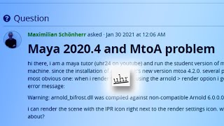 Maya A Problem With Arnold Solved [upl. by Anirehtac]