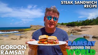 Gordon Ramsays Beachside Steak Sandwich [upl. by Oribel]