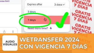 Wetransfer 2024 CON VIGENCIA A 7 DIAS GRATIS [upl. by Major]