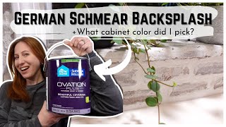 Were Painting the Cabinets  German Schmear over Thin Brick Backsplash  Kitchen Makeover Ep 2 [upl. by Akerboom]