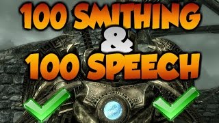 Skyrim Level 100 Smithing Fast and Easy Special Edition  100 Speech [upl. by Attennaj]