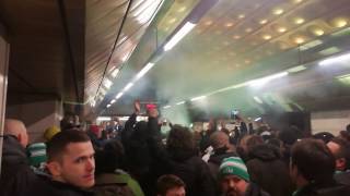 Bohemians Prag 1905 fans a hooligans a policie Metro Hradcanska dnestoday [upl. by Kong269]