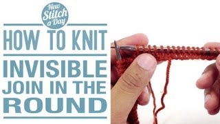 How to Knit An Invisible Join in the Round [upl. by Ahseid736]