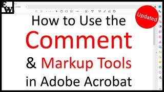 How to Use the Comment and Markup Tools in Adobe Acrobat [upl. by Anirok159]