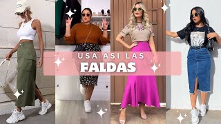 OUTFITS con FALDAS  TENDENCIA DE MODA 2024 [upl. by Questa404]