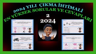 2 Eylül 2024 Ehliyet Sınav Soruları Ve Cevapları [upl. by Ennyletak]