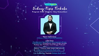 Sidang Tesis Terbuka Program Studi Magister Ilmu Komunikasi [upl. by Zippora197]