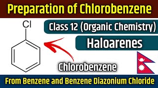 Preparation of Chlorobenzene Class 12 organic chemistry haloarenes Hamro Solution [upl. by Merideth]