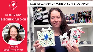 Anleitung 3 weihnachtliche Schachteln basteln⎜Geschenk für dich amp Lichterreigen⎜Stampin Up® [upl. by Geanine]