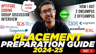 Placements preparation Guide Part1 All Branch  Aptitude Coding TCS Capgemini Cognizant IBM [upl. by Jahncke]