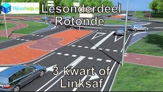 Rotonde 3 kwart of linksaf  Roundabout 3th exit [upl. by Davis]