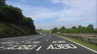 Driving On The M5 From J30 A379 To J31 Plymouth A38 England 19th August 2011 [upl. by Nnodnarb]