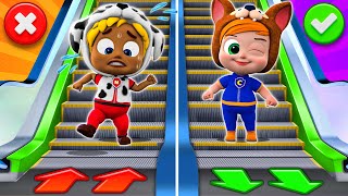 Be Careful At The Escalator Song  Babys Safety Tips  and More Nursery Rhymes amp Kids Song [upl. by Lledal474]