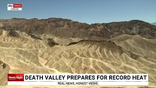 Death Valley prepares for recordbreaking heat [upl. by Eigna]