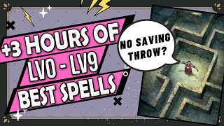 3 Hours of The Best Spells of Every Spell Level To Fall Asleep to Cantrips  Lv9 [upl. by Soirtemed]